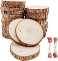 Unfinished Natural Wood Slices 30Pcs 2.75-3.1 inch Wood Coaster Pieces Craft by WilliamCraftCalifornia