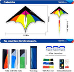 3-Piece Set Delta Kite for Easy to Fly Large Kite for Kids and Adults - Image 3