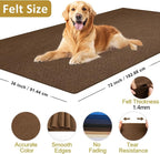 XSEINO Chocolate Brown Large Felt Fabric 72" X 36 ", 1.4 mm Thick Soft Felt - Image 2