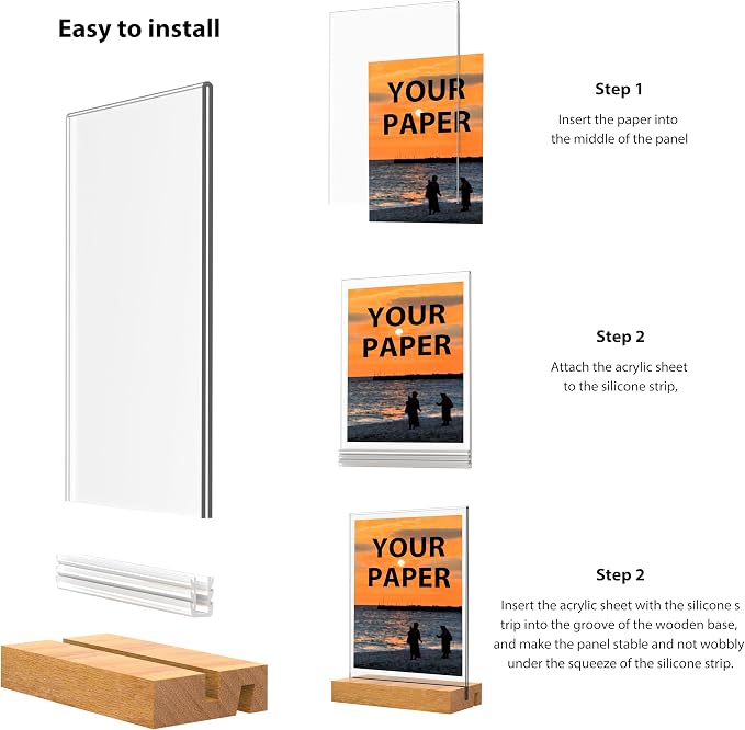 5x7 Inch Acrylic Sign Holder - Image 4