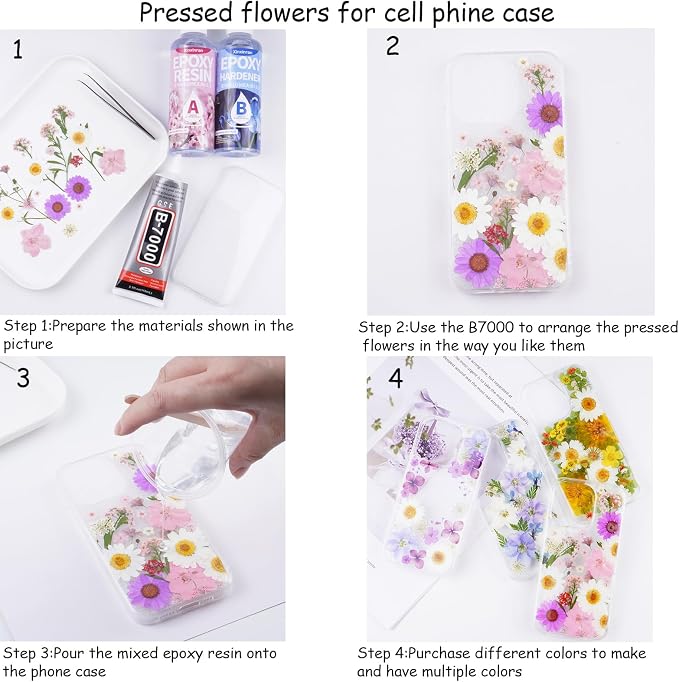 110Pcs Purple Dried Pressed Flowers - Image 6