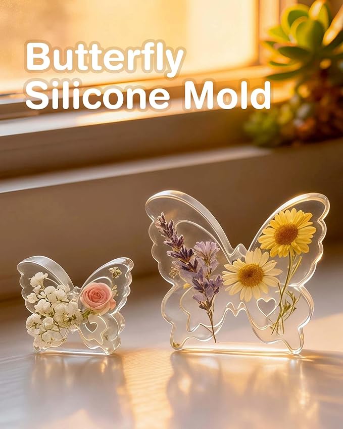Epoxy Resin Molds for Spring Butterfly Soft Silicone Molds Set of 3 Sizes - Image 6