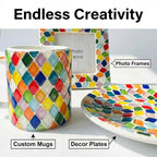 LITMIND Mosaic Tiles for Crafts Bulk, 1.1 LB Crystal Glass Mosaic Pieces - Image 4