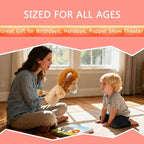 4 PCS 11 Inch Animal Hand Puppet Set Soft Realistic Wild Plush Puppets Toys - Image 5