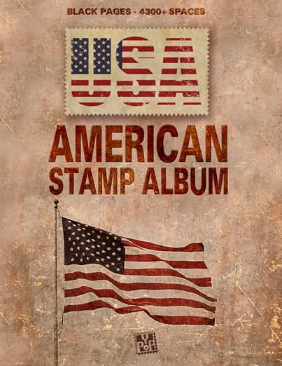 American Stamp Album: With beautiful aesthetic black pages and more than 4300 by Unknown