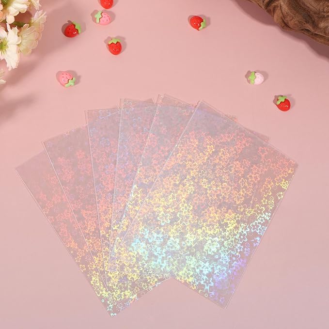 Penitue Photocard Sleeves, 9.1x6.5cm/3.58x2.56in Laser Flashing Card Sleeves - Image 6