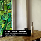 Original Hand Drawn Faux Stained Glass Window Film, Double-Sided Privacy Static - Image 5