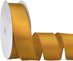 Antique Gold 1.5 Inch 25 Yards Satin Wired Ribbon by Simplegoal