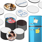80PCS Sublimation Magnet Blanks Round Bulk Produnts 40 Pcs Sublimation Blanks by Unknown