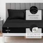 Love's cabin King Size Comforter Set Black, 7 Pieces King Bed in a Bag - Image 6