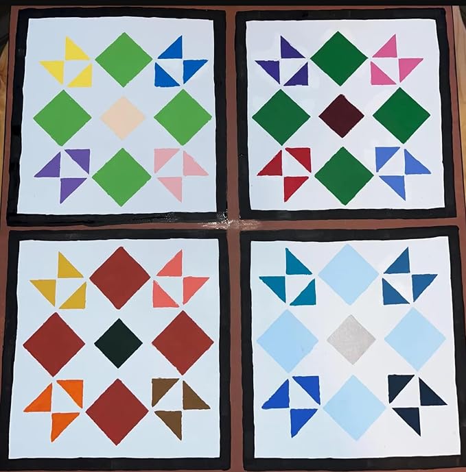 Stencils for Painting on Wood Reusable 3inch Barn Quilt Stencil for Crafts - Image 5