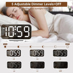 Peakeep Slim Digital Mirror Aesthetic Alarm Clock - Image 4