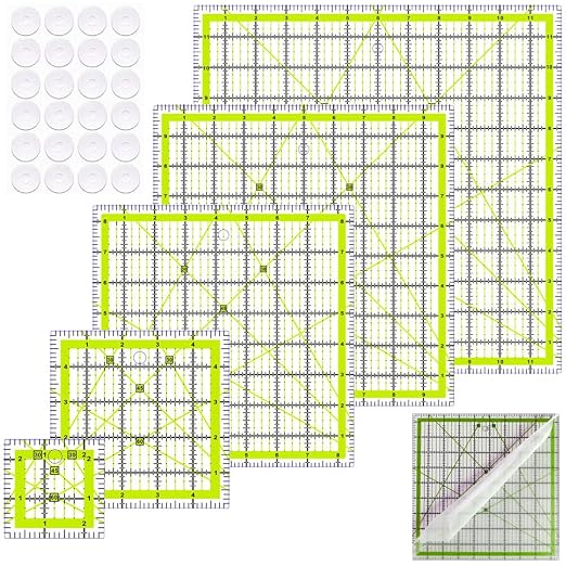 Quilting Rulers, 5 Square Ruler Quilting Templates, Quilting Ruler Acrylic by ZICALSO