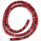 190pcs 4x2mm Red Natural Sea Sediment Imperial Jasper Heishi Disc Rondelle - Image 5