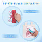HTVSTD Glitter HTV Heat Transfer Vinyl 12 Sheets 12×10in Iron on Vinyl | - Image 3