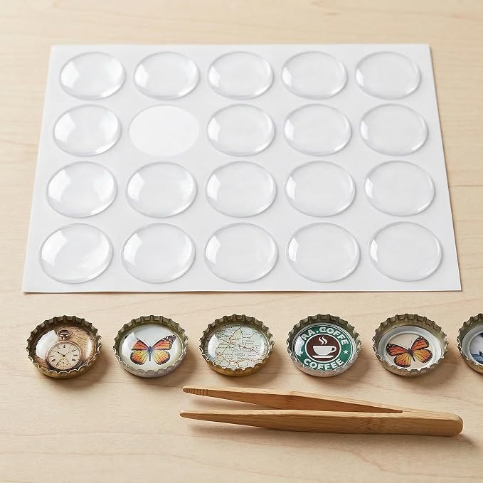 Tosnail 300 Pieces Epoxy Stickers, 1 Inch Round Clear Resin Sticker - Image 7