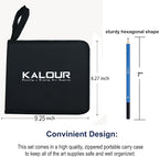 KALOUR 33 Pro Drawing Kit Sketching Pencils Set, Portable Zippered Travel - Image 7