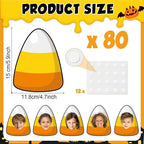 gisgfim 80Pcs Halloween Candy Corn Cutouts Halloween Party Decorations Bulletin - Image 2