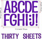 Bemeol 30 Sheets Large Letter Stickers 4 Inch Alphabet Letter Stickers Self - Image 3