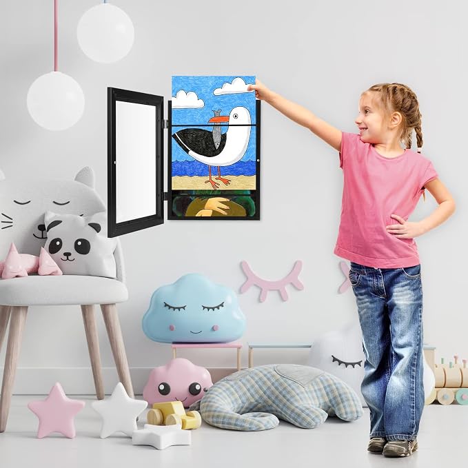 Kids Frames, 8.5x11 Front Opening Kids Artwork Frames Changeable, Holds 50 Pcs - Image 7