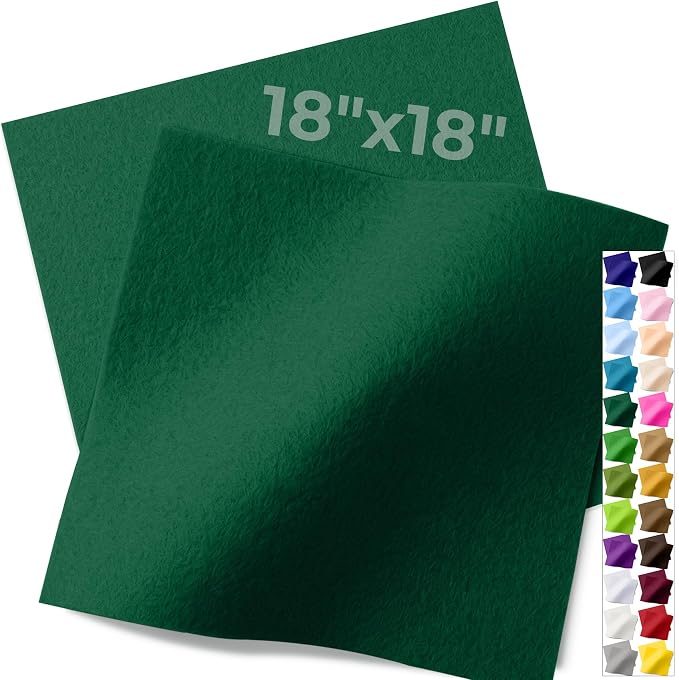 IONTACH 18" X 18" Soft Felt Sheets 1.6mm Thick | Acrylic Felt Fabric Sheets by IONTACH