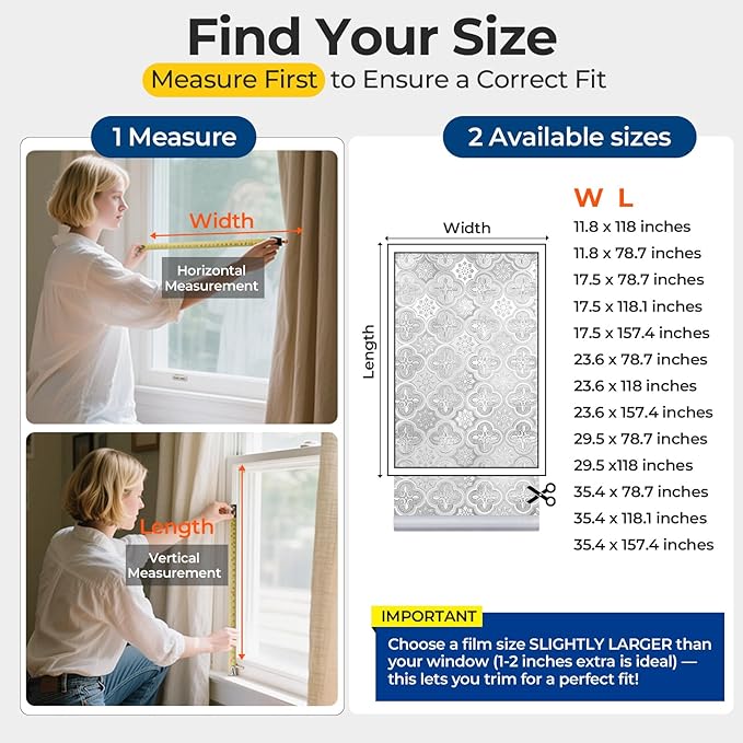 Window Privacy Film Decorative for Front Door, Bathroom Static Cling Stained - Image 6