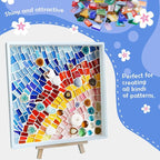 LITMIND 1.1LB Mixed Colors Irregular Stained Glass Mosaic Tiles - Image 3
