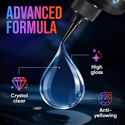 CRAFT RESIN 300g UV Resin Kit Hard Type Low Viscosity – Crystal Clear and - Image 5