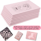 8 Pack 8"x6" Pale Pink Linoleum Blocks - Image 5