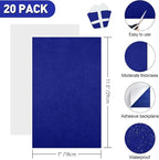 NACHLYNN 20Pcs Self Adhesive Felt Fabric Sheets 7"x11.5" /18x29cm Sticky Back - Image 2