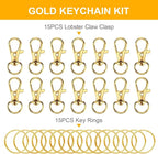 60PCS Keychain Making Supplies, Lobster Claw Clasp - Image 3