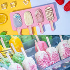 Ozera Silicone Popsicles Molds, 2 Pack Reusable Cake Pop Molds Popsicle Maker - Image 2