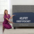 Full Fitted Sheet Only – REAL Extra Deep Pocket Full Size Fitted Sheet – Your by DeaLuxeBedding