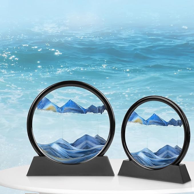 Meeitec Moving Sand Art, 3D Liquid Motion Deep Sea Sandscape Color Quicksand - Image 2