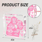 To My Wife Gift from Husband, Heartfelt Romantic Love Plaque, Anniversary and - Image 2