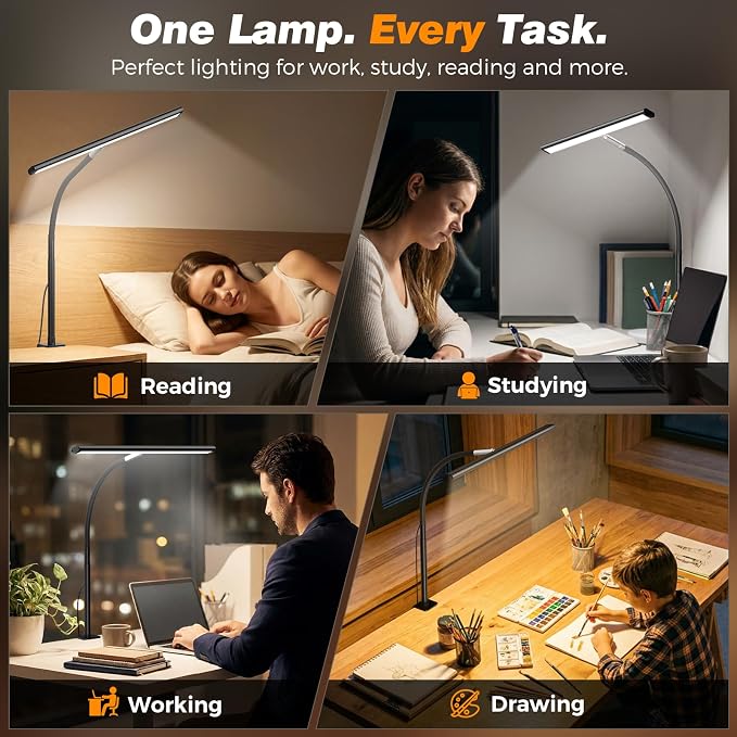 Airlonv LED Desk Lamp for Office Home, Eye-Caring Desk Light - Image 5