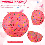 Panelee 12 Pcs Donut Paper Lanterns Party Decorations 8 Inch Hanging Round - Image 2