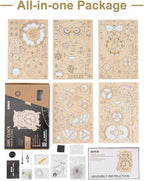 ROKR 3D Wooden Puzzles for Adults Owl Clock - Image 6