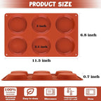 Sakolla 3 Pack Muffin Top Pans, 6 Cavities Silicone Egg Molds - Image 3