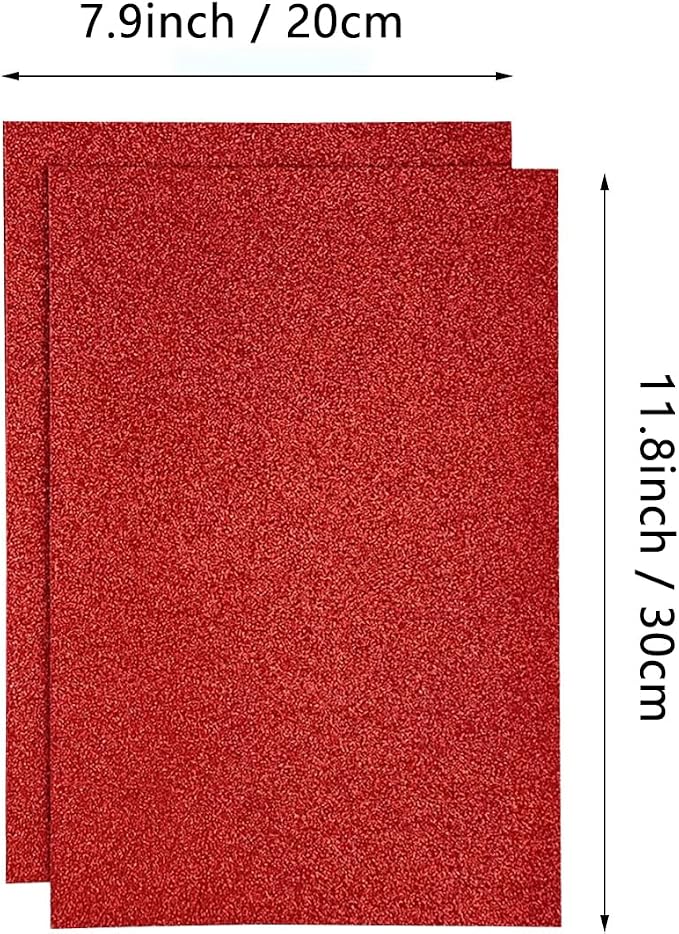Jtnohx Glitter Felt Fabric, 8 x12 inches Felt Square Glitter - Image 2