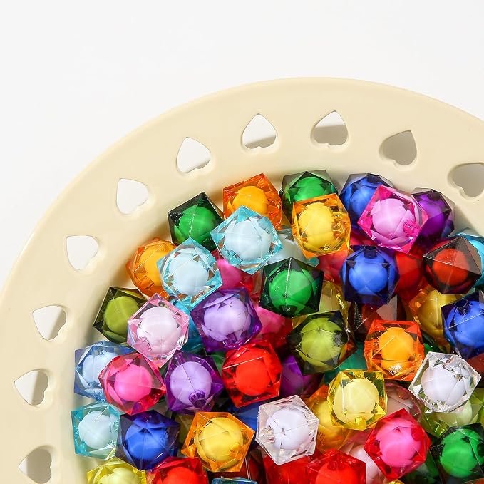 16mm Color Acrylic Beads 100pcs Cute Candy Colors Spacer Beads Loose Beads - Image 6