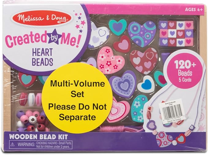 Melissa & Doug Sweet Hearts and Butterfly Friends Bead Set of 2-250+ Wooden - Image 6