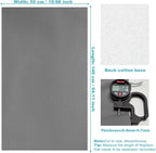 Grey Faux Leather Fabric 20"×55" Smooth Grain Upholstery Vinyl - Image 4