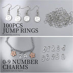 LEOBRO Letter Charms, Bracelet Necklace Charm & Jump Rings, Jewelry Making - Image 3