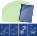 Cyanotype Kit with 30 Sheets Sun Print Paper & Acrylic Panel, 5.8 x 8.3 IN | by Prudiut