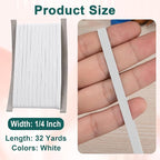 Airisoer 1/4 Inch Elastic Band for Sewing, 32 Yard High Elasticity Sewing - Image 2