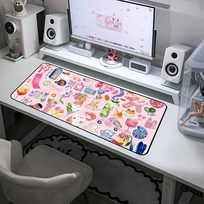 Funny Pink Desk Mat, Cute Colorful Desk Matt, - Image 4