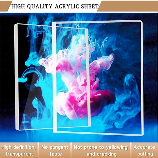 Clear Acrylic Sheet Plexiglass, 1/4" Thick Cast Acrylic Glass Sheet, Plexiglass - Image 5