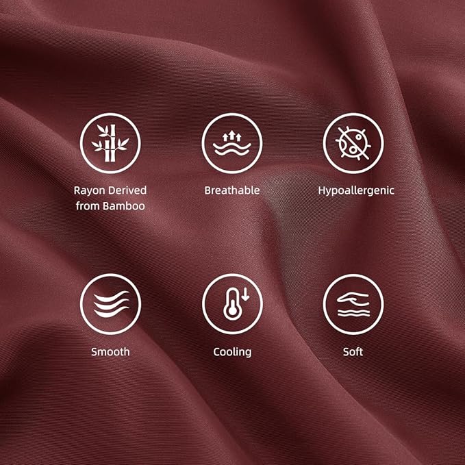 King Pillowcases, Cooling Viscose from Bamboo Pillow Covers - Image 5
