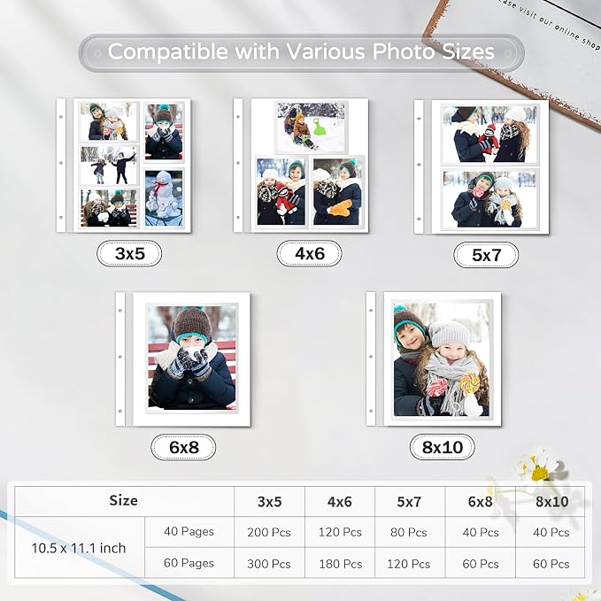 Popotop Large Photo Album Self Adhesive 4x6 5x7 8x10 Scrapbook Album DIY - Image 8